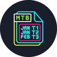 MTB Line Multi Color Design vector