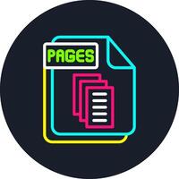 PAGES Line Multi Color Design vector