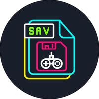 SAV Line Multi Color Design vector