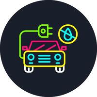 No Fossil Fuels Line Multi Color Design vector