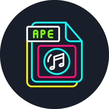 APE Line Multi Color Design vector