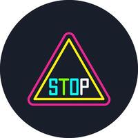 Stop Line Multi Color Design vector