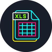 XLS Line Multi Color Design vector