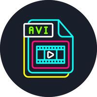 AVI Line Multi Color Design vector