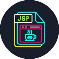 JSP Line Multi Color Design vector