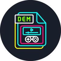 DEM Line Multi Color Design vector