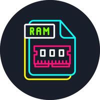 RAM Line Multi Color Design vector