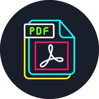 PDF Line Multi Color Design vector