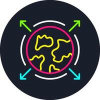 Global distribution Line Multi Color Design vector