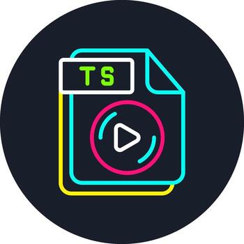 TS Line Multi Color Design vector