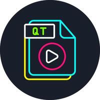 QT Line Multi Color Design vector