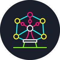 Atomium Line Multi Color Design vector