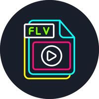 FLV Line Multi Color Design vector