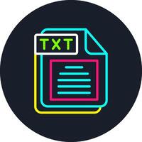 TXT Line Multi Color Design vector