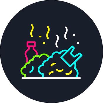 Waste Line Multi Color Design vector