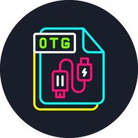 OTG Line Multi Color Design vector
