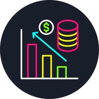 Profit Line Multi Color Design vector