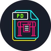PD Line Multi Color Design vector