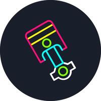 Piston Line Multi Color Design vector
