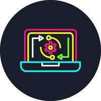 Process Line Multi Color Design vector