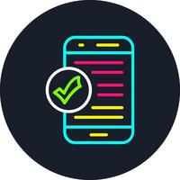 Smartphone Line Multi Color Design vector