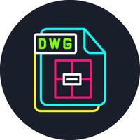 DWG Line Multi Color Design vector