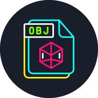 OBJ Line Multi Color Design vector