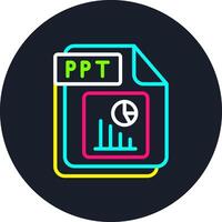 PPT Line Multi Color Design vector