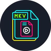 MKV Line Multi Color Design vector