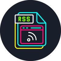 RSS Line Multi Color Design vector