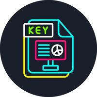 KEY Line Multi Color Design vector