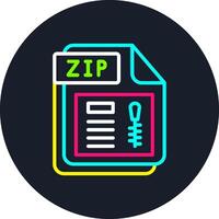 ZIP Line Multi Color Design vector