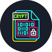 CRYPT Line Multi Color Design vector