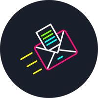 Letter Line Multi Color Design vector