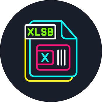 xlsb línea multi color diseño vector