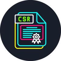 CSR Line Multi Color Design vector