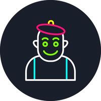 Mime Line Multi Color Design vector