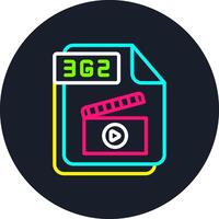 3G2 Line Multi Color Design vector