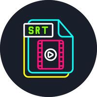 SRT Line Multi Color Design vector