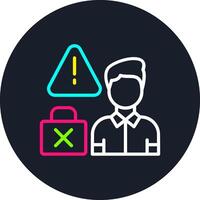 Unemployed Line Multi Color Design vector