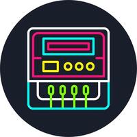 Meter Line Multi Color Design vector