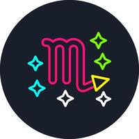 Scorpio Line Multi Color Design vector
