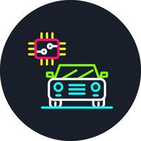 Smart Car Line Multi Color Design vector
