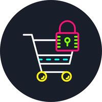 Lockout Line Multi Color Design vector