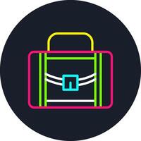 Suitcase Line Multi Color Design vector