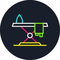 Iron Table Line Multi Color Design vector