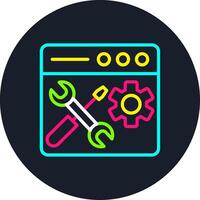 Maintenance Line Multi Color Design vector
