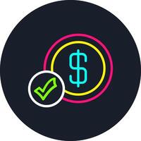 Dollar Line Multi Color Design vector