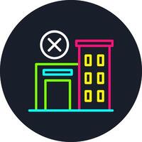 Job Loss Line Multi Color Design vector