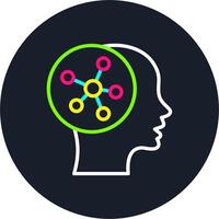 Psychology Line Multi Color Design vector
